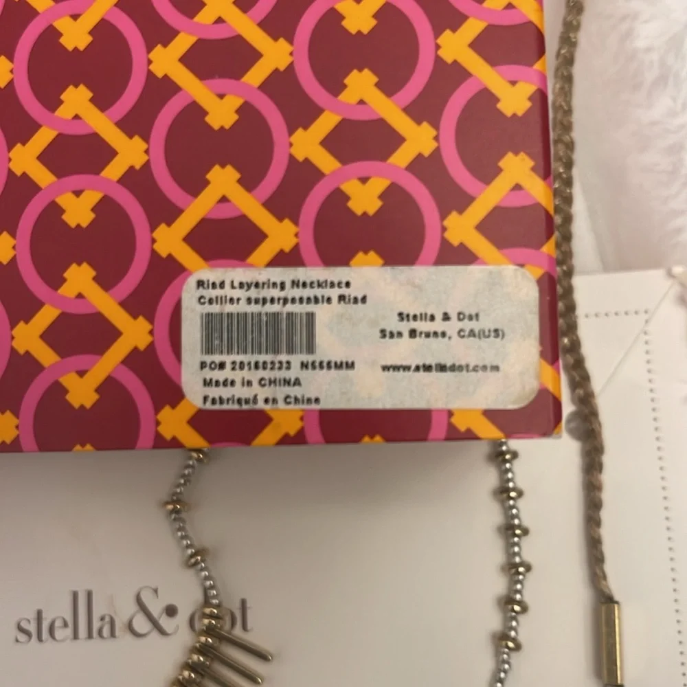 Stella and Dot Riad 7-in-1 or 3-in-1 layered rose quartz tassel Necklace EUC - Picture 10 of 10